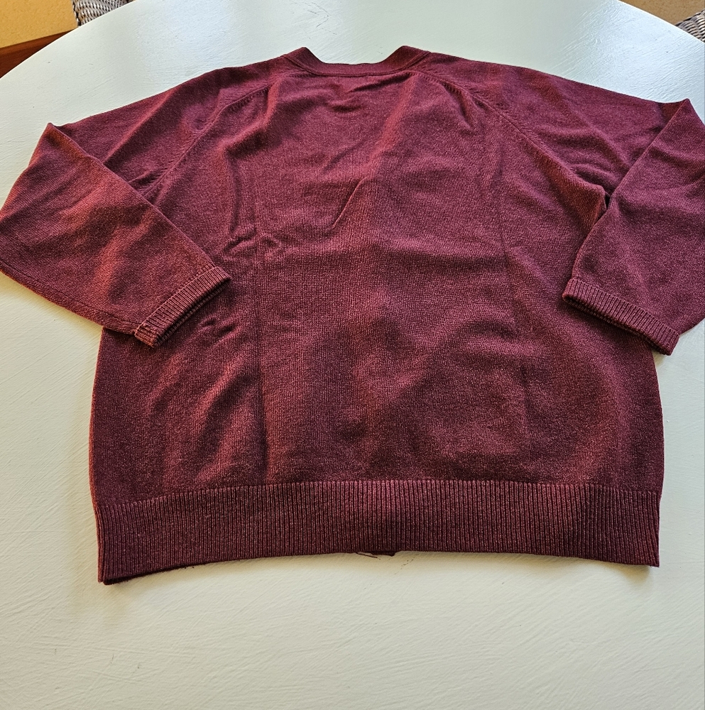 EUC L.L. Bean 100% wool cardigan Sz men's L - Picture 5 of 9